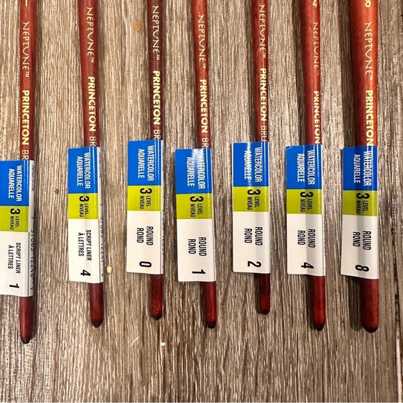 15 Princeton Neptune Professional Watercolor Paintbrushes Synthetic Brushes NEW - Picture 6 of 14